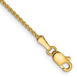 1.25mm Solid Spiga Chain Bracelet in 14k Yellow Gold, 6 Inch